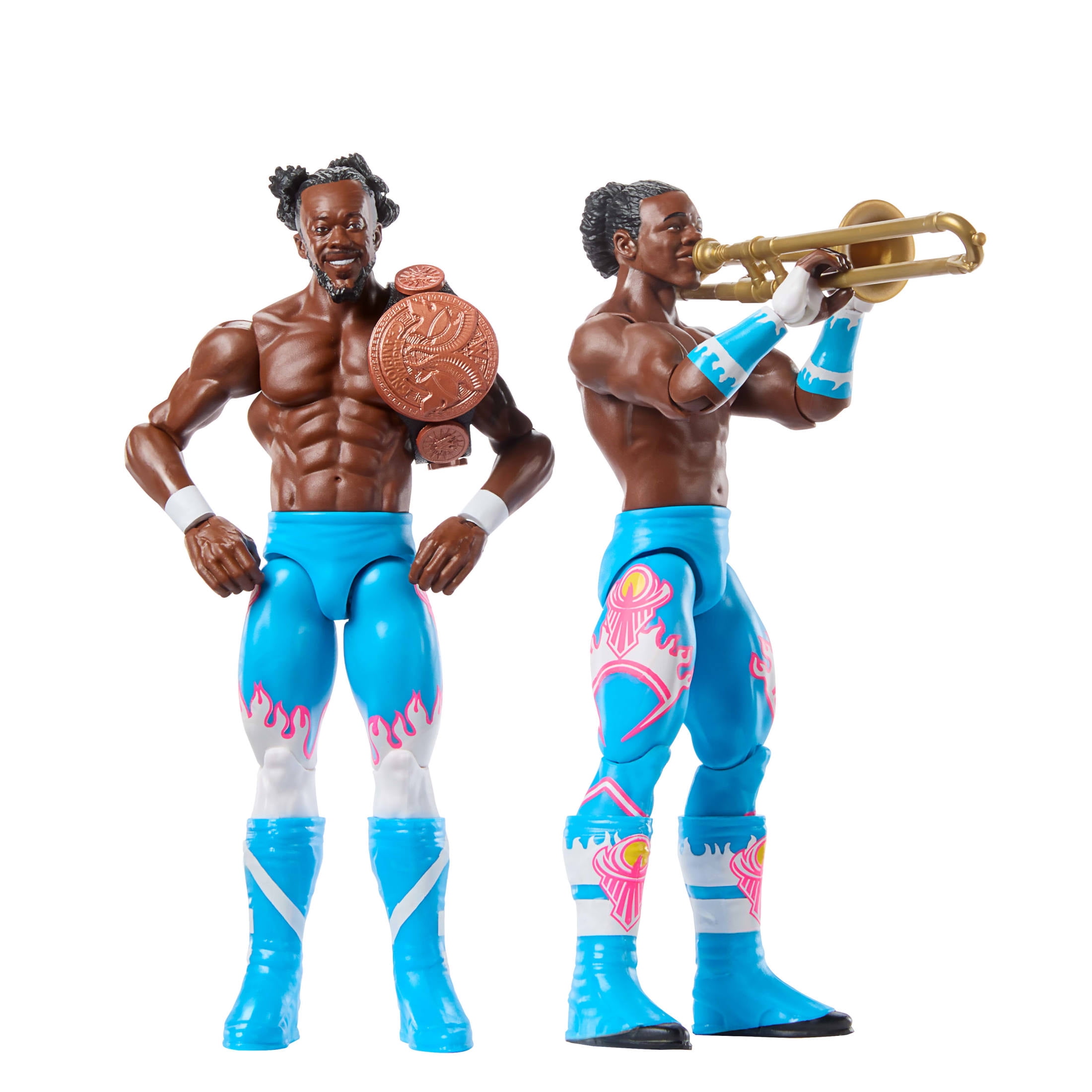 WWE Main Event Showdown Xavier Woods & Kofi Kingston Action Figures Set, Series #21, 6-inch
