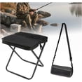 thumbnail image 1 of Tabouret Portable pour l'Alpinisme et la Randonnée, Tabouret Pliable Léger avec Sac de Transport, Repose-Pieds Extérieur pour Pique-Nique Randonnée Pêche (Noir, Petit), 1 of 5