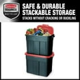 Rubbermaid Roughneck Holiday Storage Totes 18 Gal 6 Pack Green with