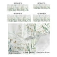 thumbnail image 3 of Kitchen Cafe Valance Curtain for Small Windows,Watercolor Eucalyptus Leaves Rod Pocket Short Valances Botanical Green Leaf on White Window Treatment Panel for Living Room/Bedroom/Bathroom,42x18in, 3 of 9