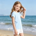 thumbnail image 4 of KyCheLot Kids Boys Girls T-Shirts Solid Color Round Neck Short Sleeve Tops Comfy Breathable Workout T-Shirts, 4 of 7