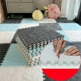 thumbnail image 5 of 4/12pcs Plush Puzzle Foam Floor Mat Soft Fluffy Interlocking Square Foam Tiles Area Rugs Carpet for Parlor Bedroom Decoration, 5 of 9