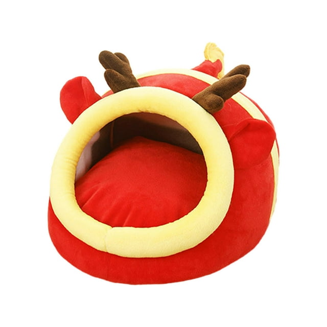Winter Pet Small Beds for Cute Cartoon Animal Theme - Cozy for Hamsters Rabbits Pigs and Small to During Winter