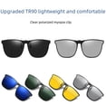 thumbnail image 2 of Gafas de sol polarizadas con clip, modernas gafas de sol con cambio de color, montura grande, gafas de sol con clip para miopía para hombres y mujeres, 2 of 5