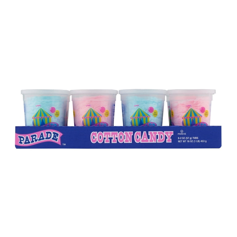 Parade Cotton Candy 2 Oz, 8 Ct, Pack of 2, Fluffy Pink and Blue