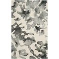 thumbnail image 4 of Safavieh Dip Dye Collection DDY517E Handmade Modern Abstract Watercolor Beige and Charcoal Wool Area Rug (4' x 6'), 4 of 5
