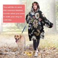 thumbnail image 4 of Wearable Oversized Blanket,Pioneer Flower Floral Print Pattern Wearable Blanket Hoodie for Adults,Cozy Hooded Blankets with Super Pockets,Super Warm Fuzzy Pullover for Women & Men, 4 of 6