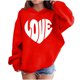 thumbnail image 1 of Sudadera con capucha y estampado de corazón de San Valentín, sudadera de manga larga para niños y niñas, chaqueta para niñas de talla mediana y grande., 1 of 7