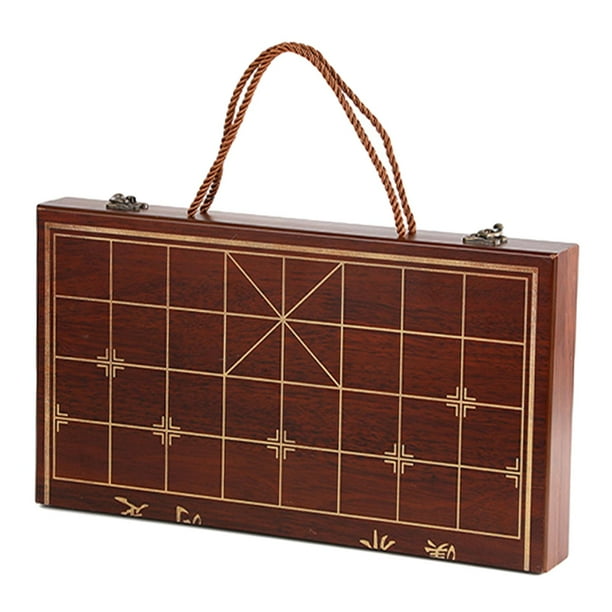 Tablero de ajedrez de madera clásico 2 en 1 sin almacenamiento de piezas, ajedrez chino Xiangqi 2165 x 1181 x 217 pulgadas