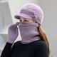 thumbnail image 1 of Gorro, bufanda, guantes, para mujer, de invierno, de terciopelo grueso, resistente al frío, cálido, de punto, de lana, 1 of 6