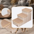 thumbnail image 4 of BELOVING Modular Pet Steps Dog Stairs with Storage Removable Easy Setup with Reinforced Lid for Sofa Bed Car Multipurpose Pet Ladder Beige, 4 of 5