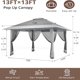 thumbnail image 5 of Waterproof portable screened canopy tent con double vented roof y carry bag, effortless setup para patio, backyard, garden, 5 of 5
