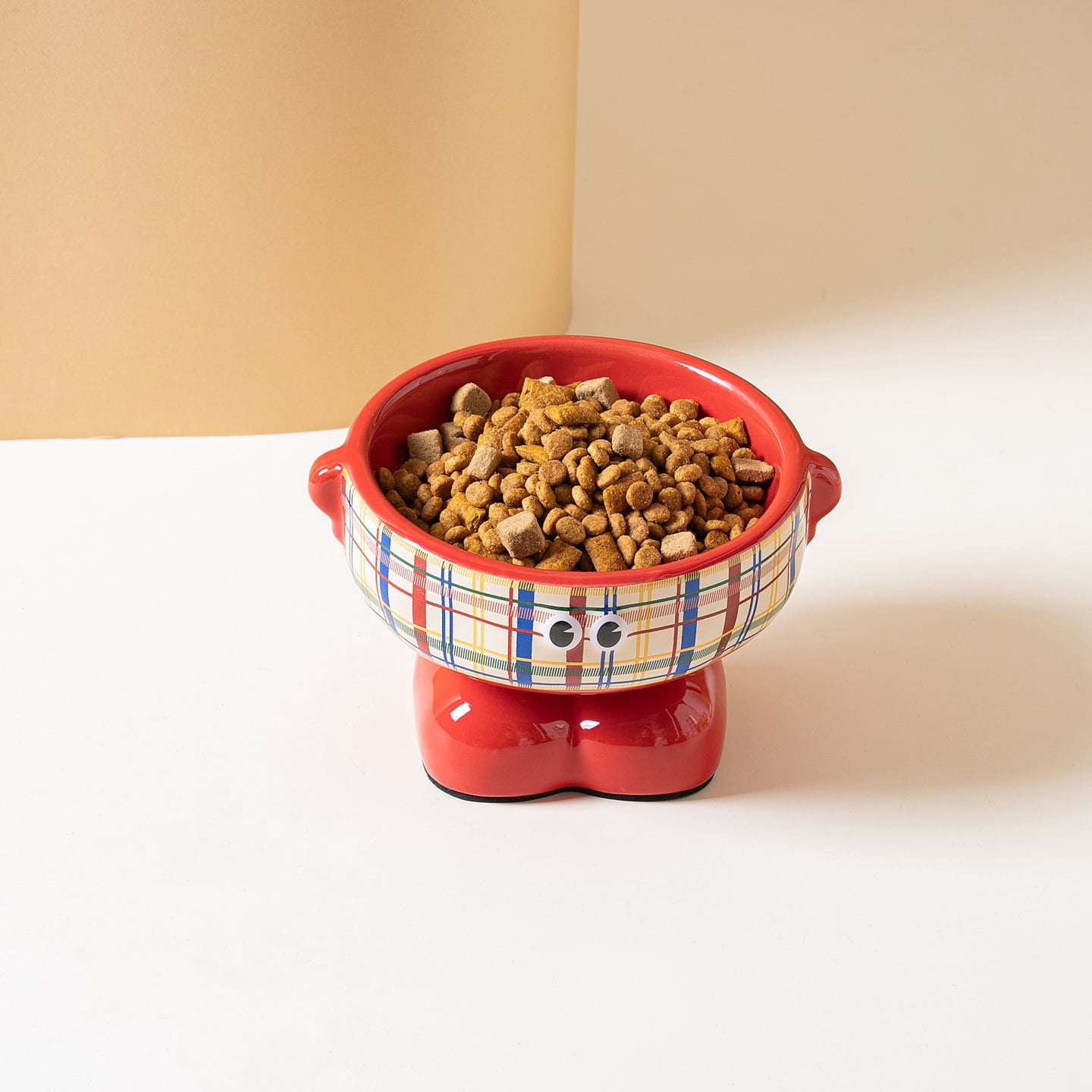 Elevated Ceramic Pet Bowl, Spine Friendly Raised Feeding Bowl, Stylish Food Basin for Cats and Dogs
