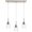 Brushed Nickel, variant on Melucee Farmhouse Dining Room Chandelier 3-Lights Black Kitchen Island Light, Clear Glass Pendant Lighting Fixtures