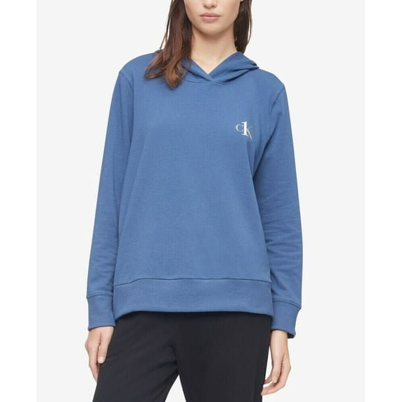 Calvin Klein Women s Plus French Terry Lounge Hoodie blue Size 1X MSRP $54