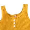 thumbnail image 2 of Kmbangi 2Pcs Toddlers Summer Tracksuit, Solid Color Ribbed Vest + Shorts, 2 of 5