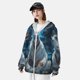 thumbnail image 3 of Balery Forest Meditating Goat Sudadera ligera de manga larga con capucha y protección solar UPF 50+ para hombre y mujer, ideal para pesca y running-Large, 3 of 7