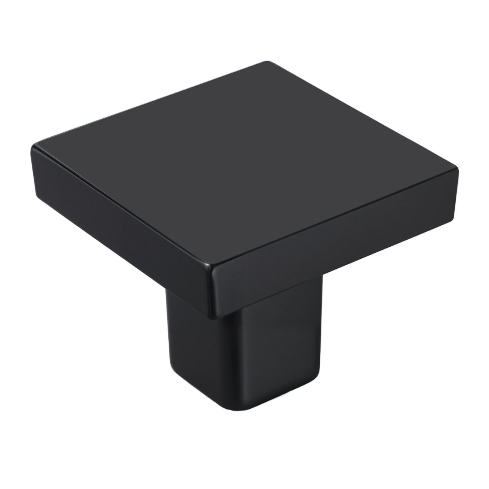 10-Pack 1.18 Inch Black Square Cabinet Knobs, Zinc Alloy Drawer Pulls & Door Handles with Screws, for Kitchen Bathroom Dresser Cupboard Closet Cabinets