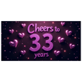 thumbnail image 4 of LUUFILx Cheers to 33 Birthday Banner Glitter Photo Backdrop Party Decoration Celebration Sign Photography Props Event Supplies Décor, 4 of 7