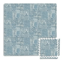 FloorPops! 11.4" x 11.4" Blue Foam Floor Tiles 9 sq ft, 22 Piece