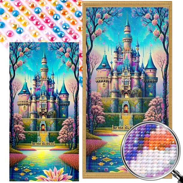 Kit AB 5D DIY Taladro Castillo Cuento Hadas 45x85cm