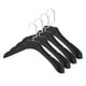thumbnail image 1 of Perchas de armario de 4 piezas Unique Bargains con gancho plano, percha de ropa negra, 1 of 5
