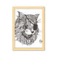thumbnail image 1 of Cuadro de madera decorativa Unbranded Pintura de un ojo de gato A4, 1 of 3