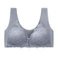 thumbnail image 6 of KHONTS Women's Front Closure Push up Bras Plunge Snap Lush Bra Lace Elegant Full Coverage Bralettes for Daily Wear Grey XL, 6 of 6
