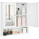 thumbnail image 1 of Armario de Baño, Armario de Pared, 13 x 56.5 x 58.5 cm, Puerta con Doble Espejo, Estantes de Altura Ajustable, Blanco MLHC002, 1 of 9