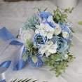 thumbnail image 4 of Wedding Bouquets for Bride, Artificial Rose Bridal Bouquets for Bride, Flower Bouquet for Wedding, Bridesmaid Bouquets with Silk Ribbon, Valentine's Day, Home Decor, 4 of 5