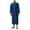 Blue, variant on WMTBSRSW Men's Waffle Knit Long Robe with Belt Comfy Long Sleeve Kimono Bathrobe Loose Comfortable Loungewear Pajamas with 2 Pockets Yellow