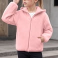 thumbnail image 2 of BOBOGOJP Kids Hooded Fleece Jacket Boys Girls Full Zip Hoodie Toddler Coat 3-12Years Pink,Size 3-4 Years, 2 of 9