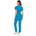 thumbnail image 3 of Niaahinn Scrubs for Women Set Modern Scrub Top and 8 Pockets Jogger Pants Medical Nursing Uniforms Scrubs Set, 3 of 7