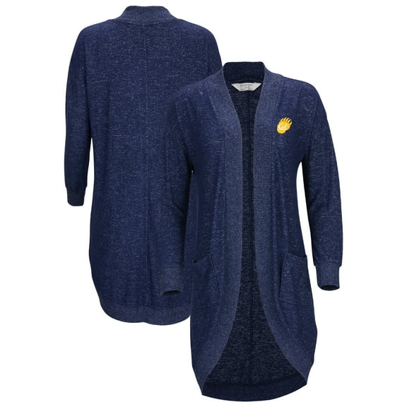 Women's Navy Cal Bears Oversized Cuddle Tri-Blend Cardigan