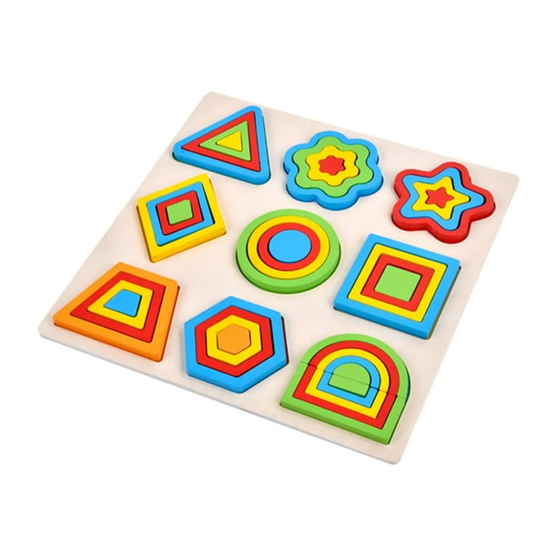 Manipulative Puzzle Shape Sorting Puzzle Brain Teasers Jigsaw, Wooden Puzzle for Flower shape