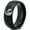Black Dome Polish Tungsten, variant on Tungsten Crescent Moon Howling Wolf Forest Trees Engraved Band Ring 8mm Men Women Comfort Fit Black Beveled Edge Brushed Polished