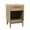 Brown, variant on Urban Designs Crest 26" H x 18" W Modern Cane Front Nightstand with Drawer and Open Shelf - Black