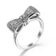thumbnail image 3 of WORGEOUS Anillos de circón de moda Anillo de cobre blanco Anillo de bowknot Accesorios de joyería para mujeres Niñas - Tamaño de EE. UU. 6, 3 of 7