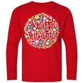 thumbnail image 3 of Inktastic Nana's Valentine with Flower Circle Long Sleeve Youth T-Shirt, 3 of 5