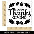 thumbnail image 2 of Happy Thanksgiving Oak Leaves Acorns Square Rubber Stamp Stamping Scrapbooking Crafting - Small 1.25in, 2 of 7