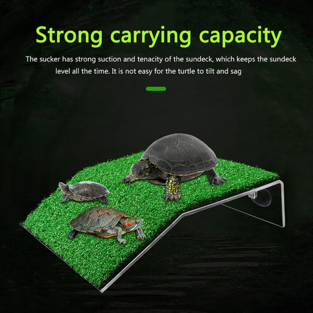 2 Pcs Aquarium Turtle Reptile Frog Floating Island Climbing Basking Platform 