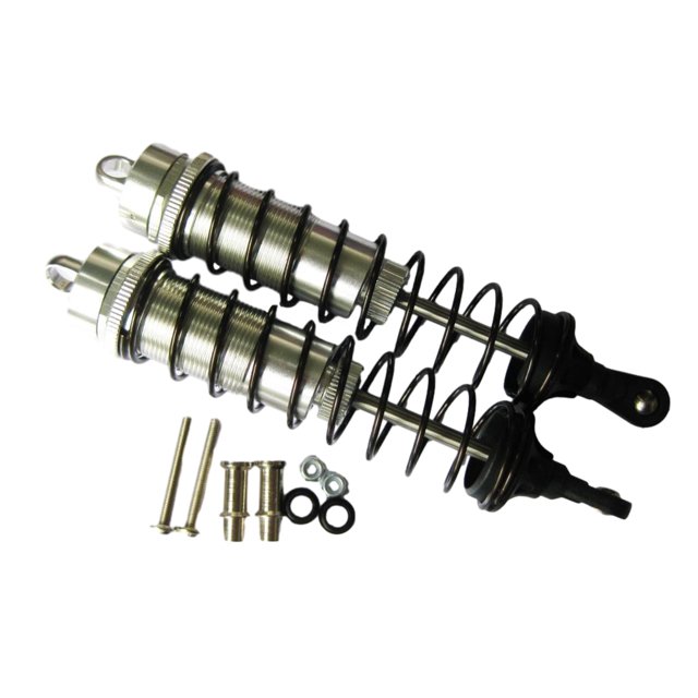 fastboy Aluminum Alloy 1/8 Front Rear Shock Absorber RC Upgrade Part 2x Wear-resistant Rc Front Rear Shock Absorber For HSP 94762 Silver