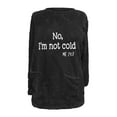 thumbnail image 5 of Feancey No,I'm No Freezing Sweatshirt for Women Winter Fuzzy Fleece Warm Pullover Tops Sherpa Thermal Loungewear Furry Casual Pajamas with Pockets Black XL, 5 of 5