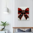 thumbnail image 4 of red black bow glittered stars Wall Decor for Bathroom Canvas Living Room Bedroom Home Office Wall Decor, 4 of 5