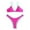 A_ Hot Pink, variant on Women Triangle High Cut Bikini Sets Color Block Split Style Sexy High Waisted Thong String 2 Piece Swimsuit Blue M