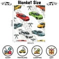 thumbnail image 2 of Racing Car Throw Blanket for Boys, Cozy Race Sport Car Fuzzy Flannel Blanket with Race Checkered Flag for Kids, 40 x 50 Inch Soft Warm Multicolor Cars Plush Blanket Gift for Toddler Sofa Couch Decor, 2 of 6