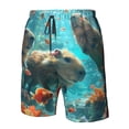 thumbnail image 4 of Pofeuu Underwater Swimming Guinea Pig Prin Men's Swim Trunks Quick Dry Bathing Suit Swimming Board Shorts Mesh Lining Beach Swimwear-X-Large, 4 of 6