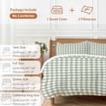 thumbnail image 6 of 3 Piece Sage Green Buffalo Plaid Duvet Cover Set Twin Size,Microfiber Comforter/Quilt Cover with Corner Ties and 2 Pillowcases,Farmhouse Green White Checkered All Season Bedding with Zipper Closure, 6 of 8