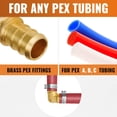 thumbnail image 4 of Accesorios de codo de 90 grados Sin plomo Latón engarzado para tubería PEX en trabajos de plomería (paquete de 12), 4 of 5