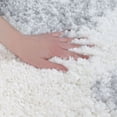 thumbnail image 5 of Modern Diamond Plush Polypropylene Indoor Shag Area Rug with Fringe - 8' x 10’, Gray-Cream, 5 of 10